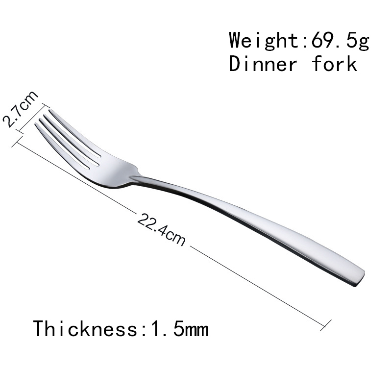 Hot Sale Unique Design Mirror Polish Stainless Steel Elegant Flatware Set Cutlery Dinner Fork