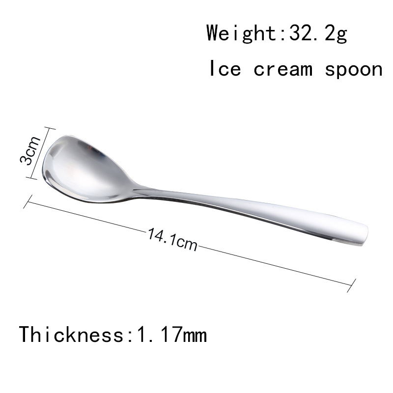Stainless Steel Stirring Reusable Spoons ice cream spoon