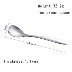 Stainless Steel Stirring Reusable Spoons ice cream spoon