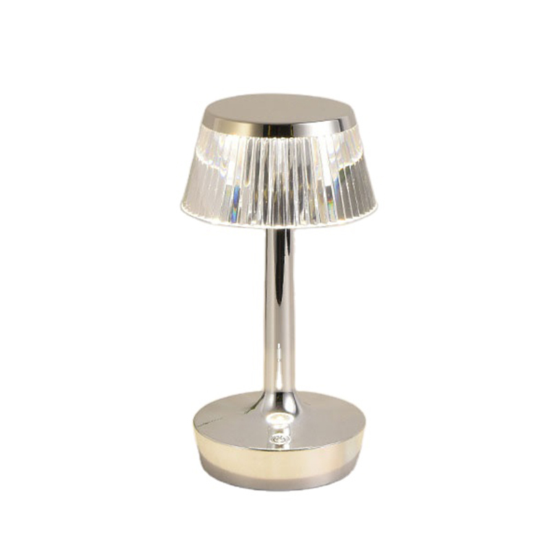 European Luxury Acrylic Table Lamp Rechargeable LED Touch Control Night Lamp Bedside Crystal Light Home Hotel Decoration