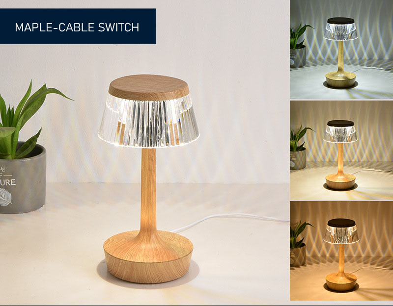 Modern Crystal Acrylic Table Lamp Bedroom Hotel Bar Dining Decoration Bedside Light LED Night Lamp