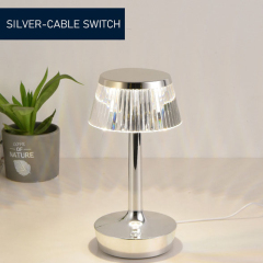 Luxury Acrylic Table Lamp Modern Hotel Decoration Bedroom LED Bedside Crystal Light USB Night Lamp