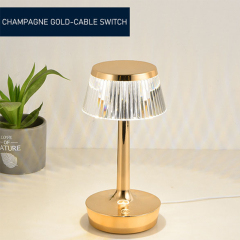 Romantic Luxury Acrylic Bedside Light USB Crystal Table Lamp Bedroom Transparent Warm Led Night Light