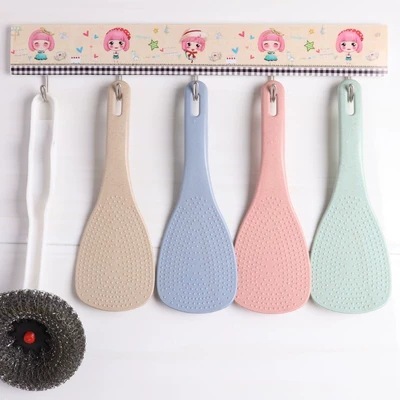 Wheat straw kitchen utensils rice spoon, thickened for serving rice non-stick household rice shovel,tableware rice spoon plastic