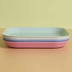 Wheat straw plate spit bone dish,square dish,household small dish bone dish square plastic dish square kitchen dish