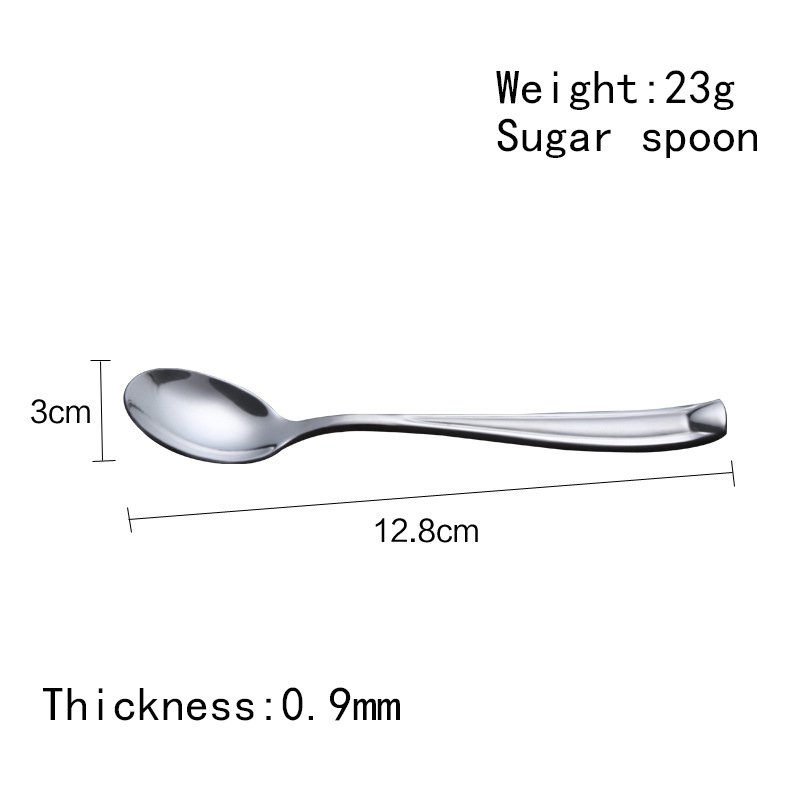 Stainless steel hotel restaurant home use silverware set stainless steel flatware set small coffee sugar spoon