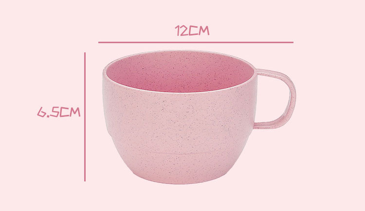 Eco-friendly biodegradable wheat kettle set coffee milk cup Nordic four colors drinkware tea cups & saucers