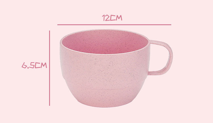 Eco-friendly biodegradable wheat kettle set coffee milk cup Nordic four colors drinkware tea cups & saucers