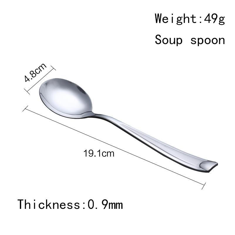 Food grade hotel restaurant cutlery silverware set stainless steel flatware set best soup spoon