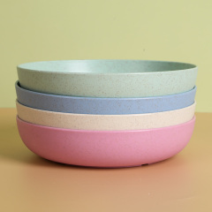 Wheat straw tableware spit bone dish home fruit plate dish plate dinner plate disc sauce dish small