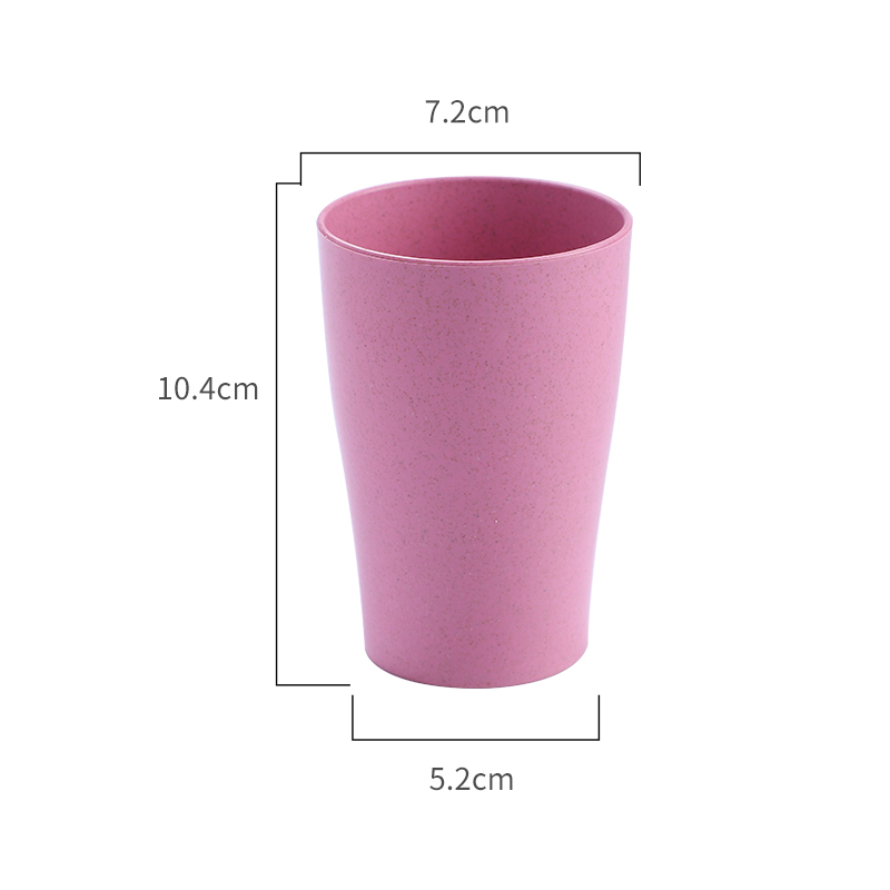 Fashionable shape wheat straw plastic cup travel environmental protection biodegradable stackable round wheat straw coffee cup