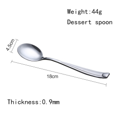 China supplier food grade stainless steel cutlery silverware set stainless steel flatware set dessert spoons