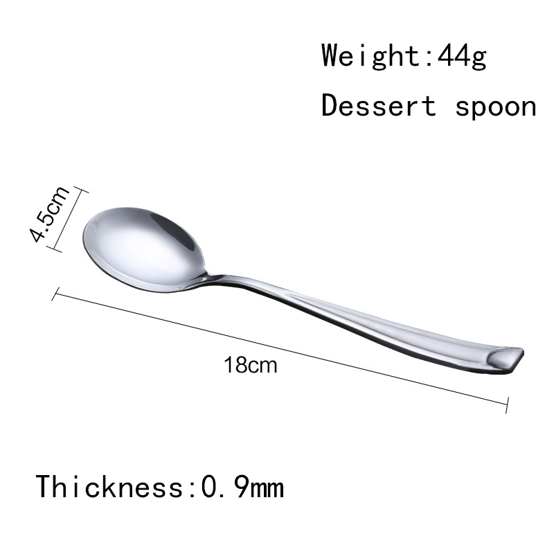 China supplier food grade stainless steel cutlery silverware set stainless steel flatware set dessert spoons