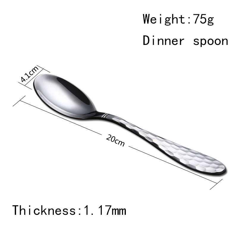 China 304 stainless steel tableware cutlery set stainless home hotel tableware cutleries western food spoon