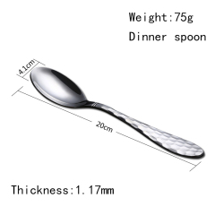 China 304 stainless steel tableware cutlery set stainless home hotel tableware cutleries western food spoon