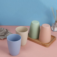 Wheat straw milk cup,drinking cup,household couple toothbrush cup wash cup pot belly cup a set of cups for a trip