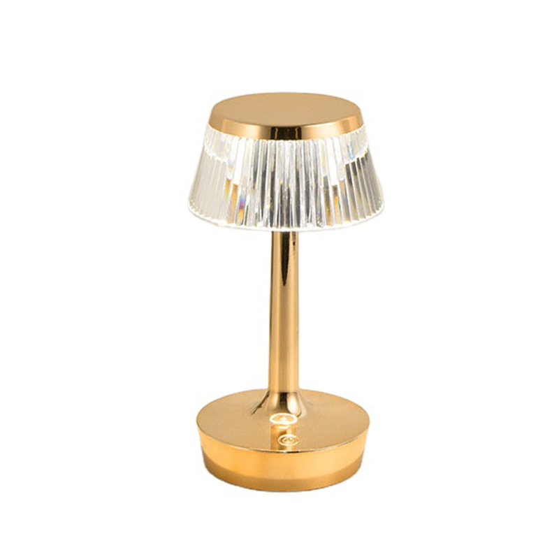 Luxury Acrylic Table Lamp Rechargeable Bedside Crystal Light LED Touch Control Night Lamp Home Hotel