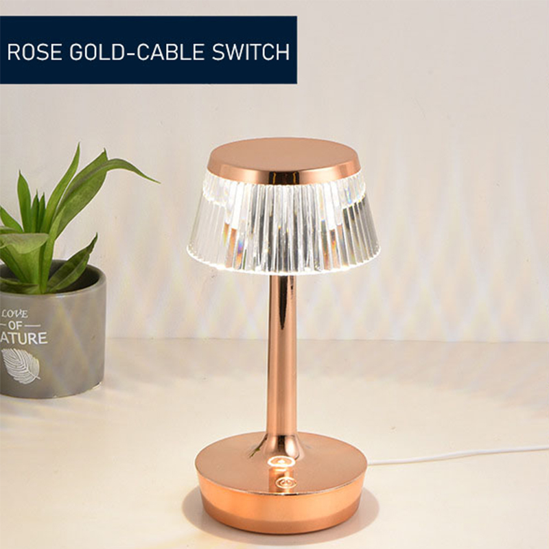 Modern Luxury Crystal Acrylic Table Lamp Home Hotel Decoration LED Bedside Light Night Lamp