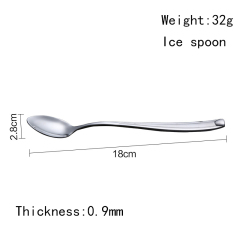 Chinese manufacturer stainless steel ice spoon scoop with long handle