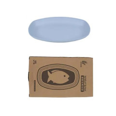 Eco-friendly Wheat Straw 4 Color Fish Plate Rectangle Wheat Straw Fish Plate Cutlery Set Food Dessert Plate