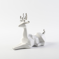 Christmas Decor Nordic Style Deer Animal Ornaments Gift Home Decoration Ceramic Tabletop Ornament