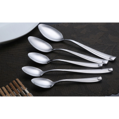 Metal Bulk Stainless Steel Cheap Price Wedding Luxury Reusable Cutlery Dinner Spoons