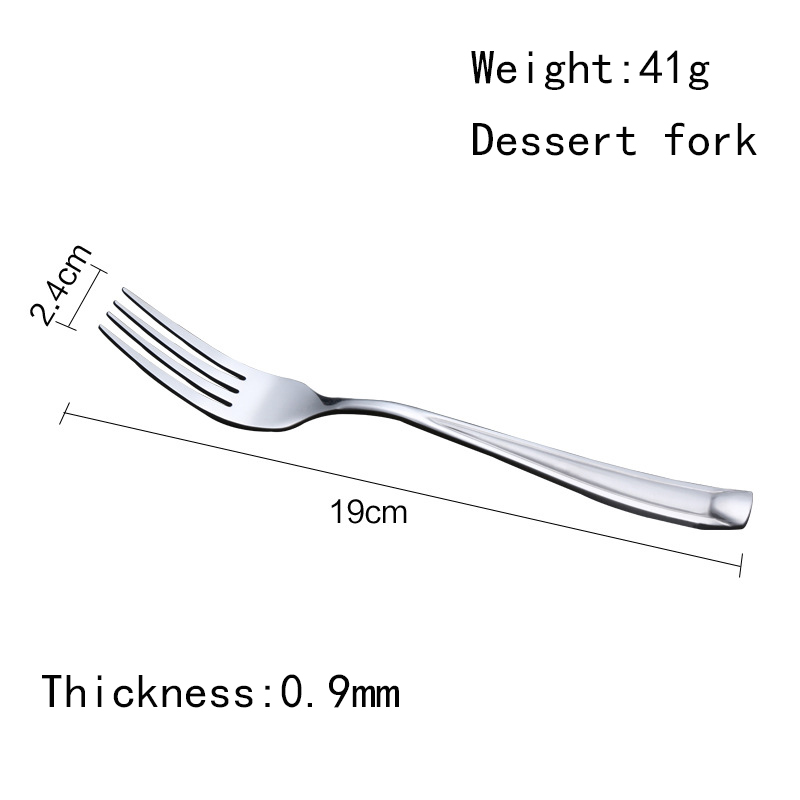 Modern Style Luxury Afternoon Tea Dessert Stainless Steel Cutlery Set Dinner Dessert Fork