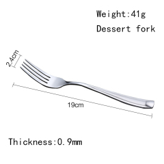 Modern Style Luxury Afternoon Tea Dessert Stainless Steel Cutlery Set Dinner Dessert Fork