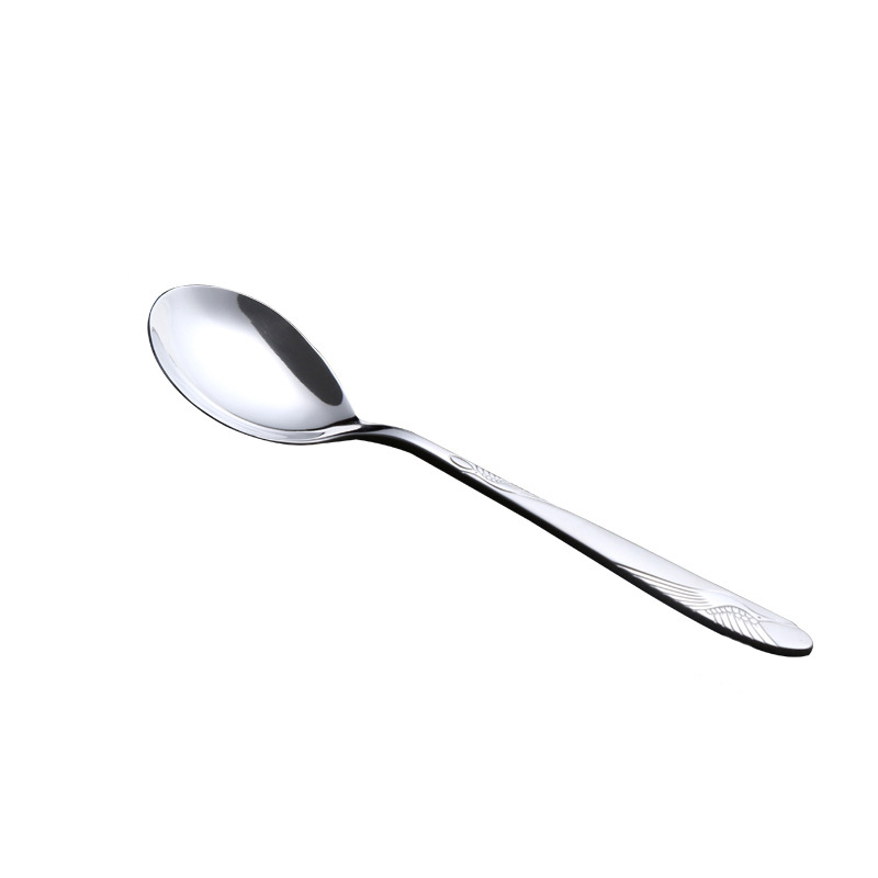 2021 new design cutlery set stainless steel dinnerware flatware set dessert spoons set for hotel