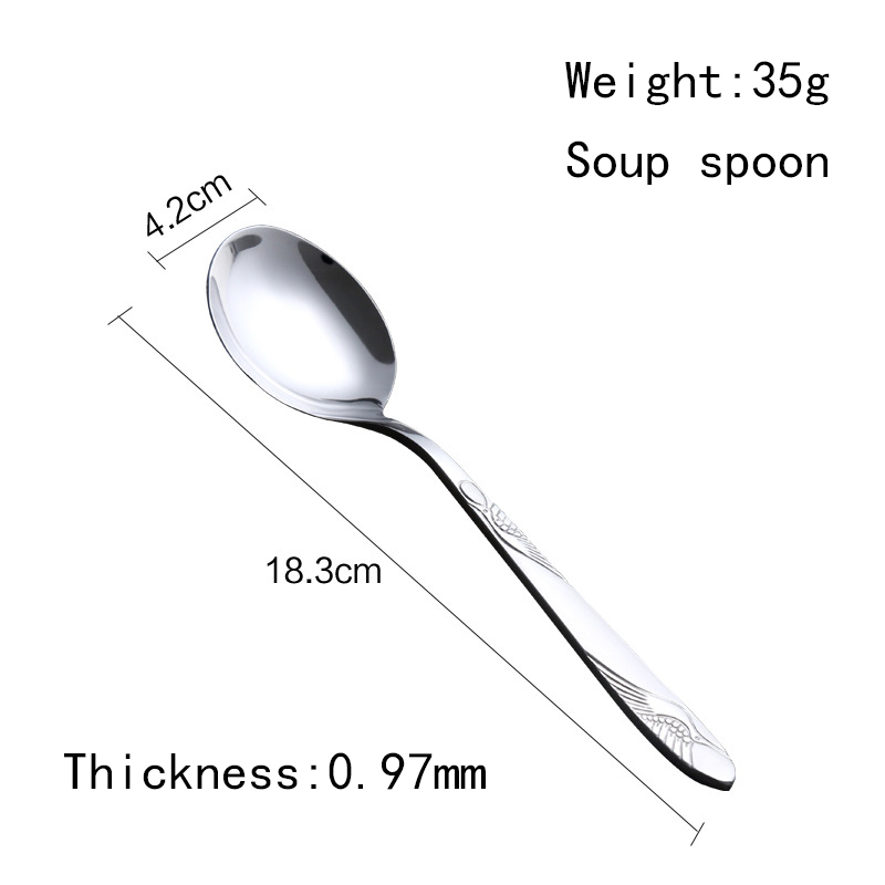 New ideas design cutlery set stainless steel dinnerware flatware set spoon for hotel