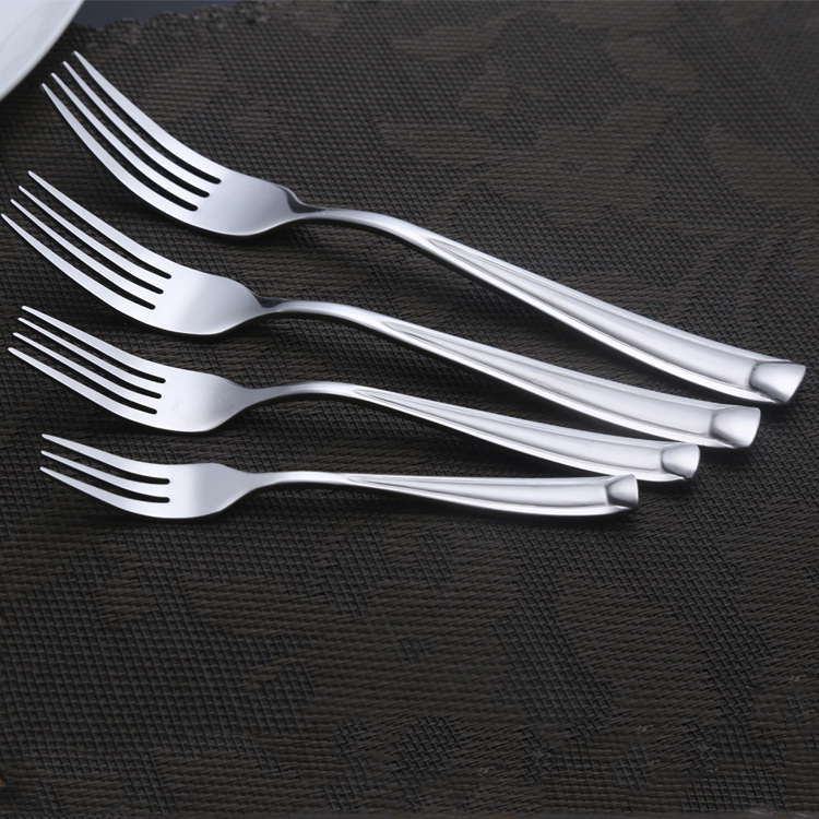 Modern Luxury Mirror Polishing Royal Wedding Stainless Steel Cutlery Tableware Set Dinner Fork