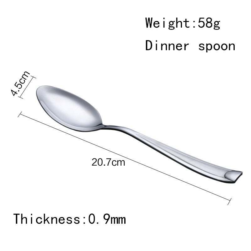 Metal Bulk Stainless Steel Cheap Price Wedding Luxury Reusable Cutlery Dinner Spoons