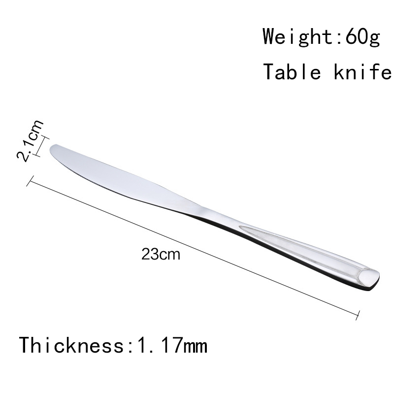 High quality stainless steel steak knife dinner knife tableware set