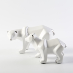 Nordic Style Ceramic Decorations Polar Bear Art Ornaments Modern Home Hotel Wedding Ornament Gift