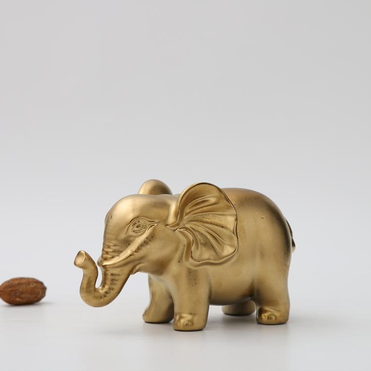 Modern Luxury Gold Plated Elephant statue Art Ornaments Gift Home Hotel Wedding Decor Accessories