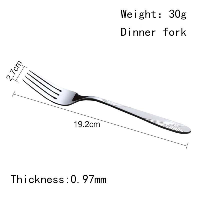 High Quality Cutlery Silverware Dessert Dinner Table Fork Set Stainless Steel Flatware Sets