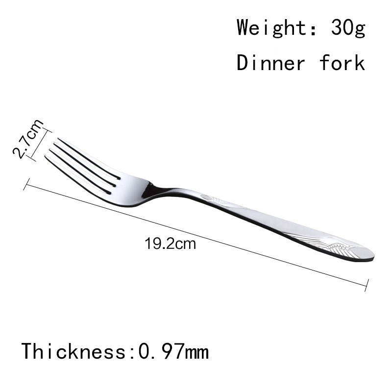 High Quality Cutlery Silverware Dessert Dinner Table Fork Set Stainless Steel Flatware Sets
