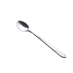 Reusable mirror polish silver color spoon stainless steel ice spoons scoops with long handle