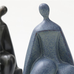 Nordic Minimalist Ceramic Decorations Human Sitting Posture Figurines Art Ornaments Home Hotel Wedding Ornament Gift