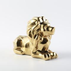 Unique Nordic Style White Lion Shape Art Ornaments Gift Animal Ceramic Home Hotel Wedding Decor Accessories