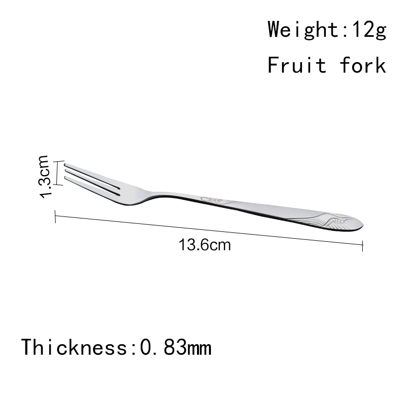 Home Restaurant Hotel Use Party Silverware Tableware Small Fruit Fork Set Stainless Steel Flatware Forks