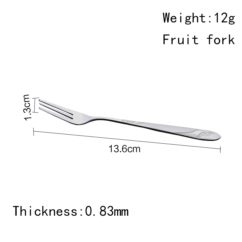 Home Restaurant Hotel Use Party Silverware Tableware Small Fruit Fork Set Stainless Steel Flatware Forks