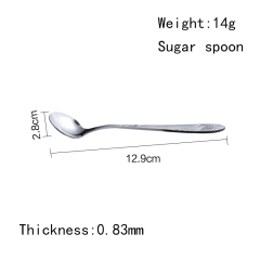 New design exquisite cutlery stainless steel dinnerware flatware set small sugar spoons