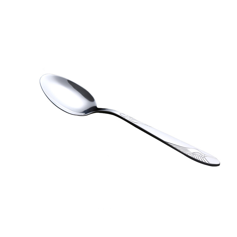 410 Stainless steel cutlery reusable mirror polish spoon stainless steel flatware dinner spoons set