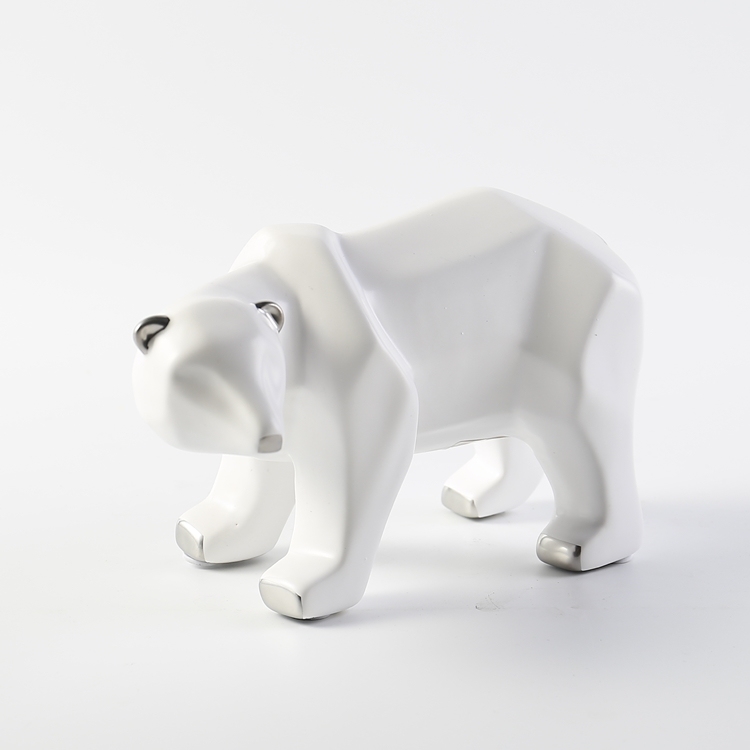 Nordic Style Ceramic Decorations Polar Bear Art Ornaments Modern Home Hotel Wedding Ornament Gift