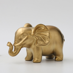 Modern Luxury Gold Plated Elephant statue Art Ornaments Gift Home Hotel Wedding Decor Accessories