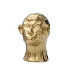 Classic Luxury Gold Plated Head statue Art Ornaments Gift Ceramic Home Hotel Wedding Decor Accessories Art Sculptures