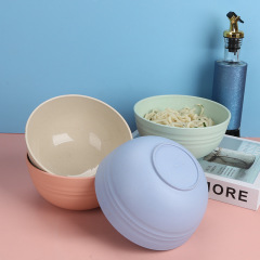 Wheat straw 6 inch household plastic rice instant noodle bowl Japanese soup bowl set gift small bowls