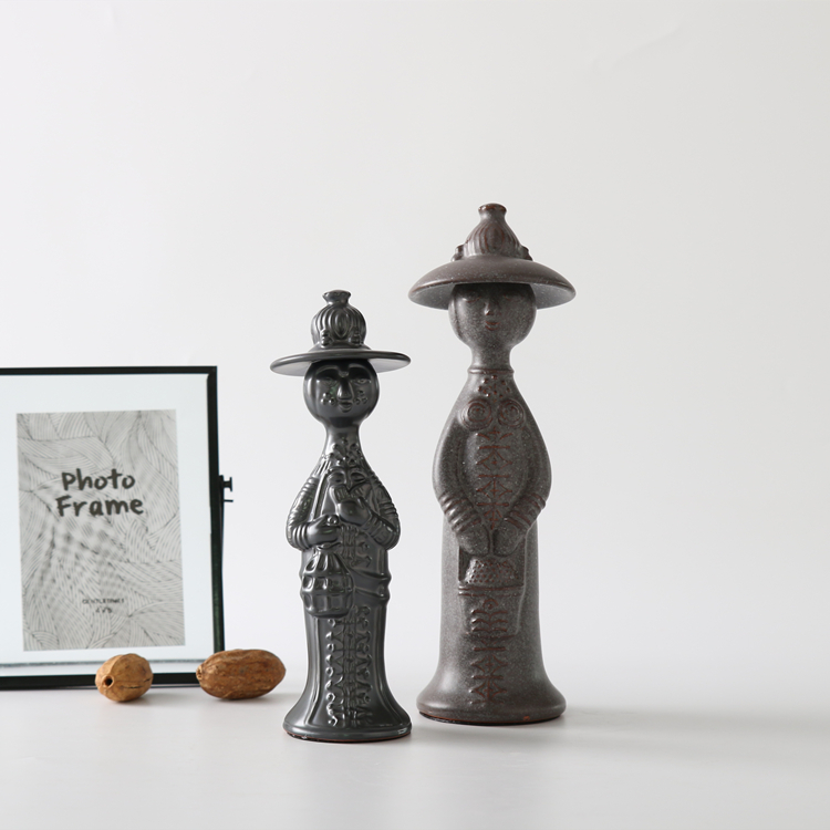 Modern Unique Design Ceramic Ornaments Human Figurines Art Decorations Home Hotel Wedding Decor Accessories