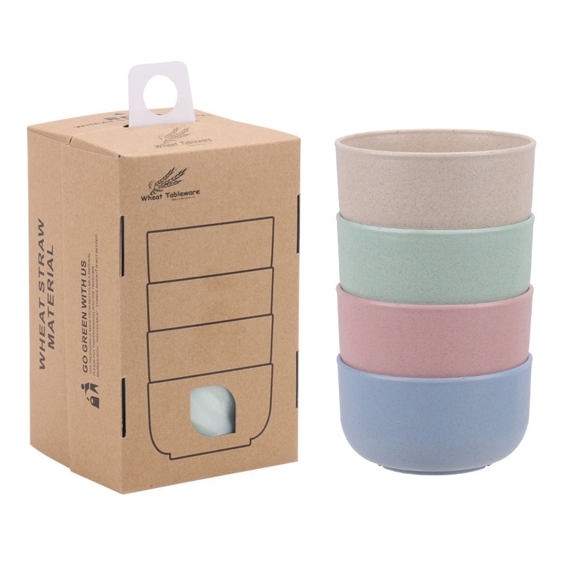 Environmentally friendly and biodegradable Japanese wheat straw plastic soup bowl for wholesale baby food bowl